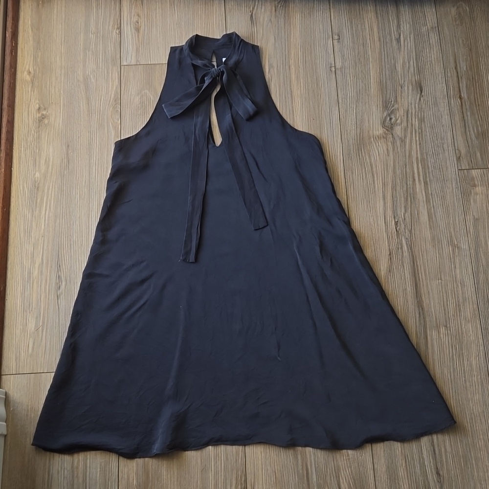 Amanda Uprichard 100% Silk Black Midi Dress